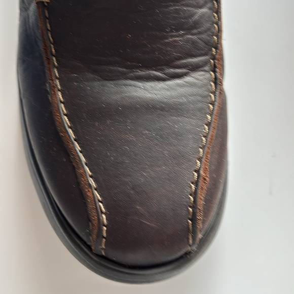 Clarks Bradley Step Leather Slip On Wide Shoes Brown Size 9.5 W - Picture 6 of 12
